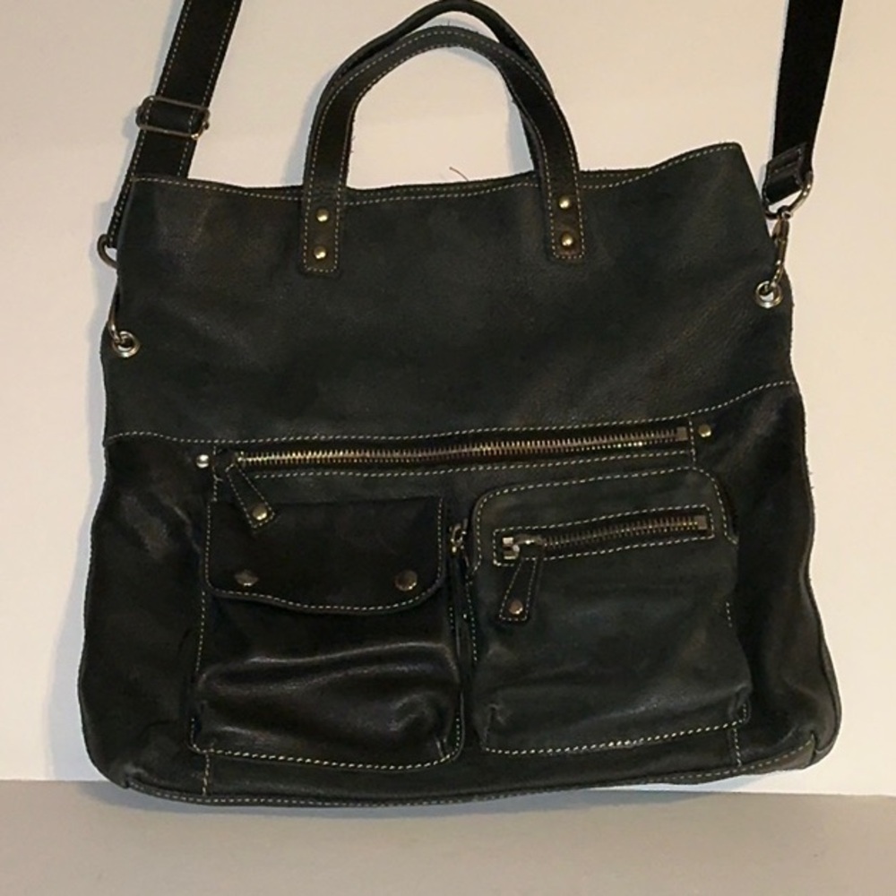 Fossil Leather Handbag, Short and Long Straps